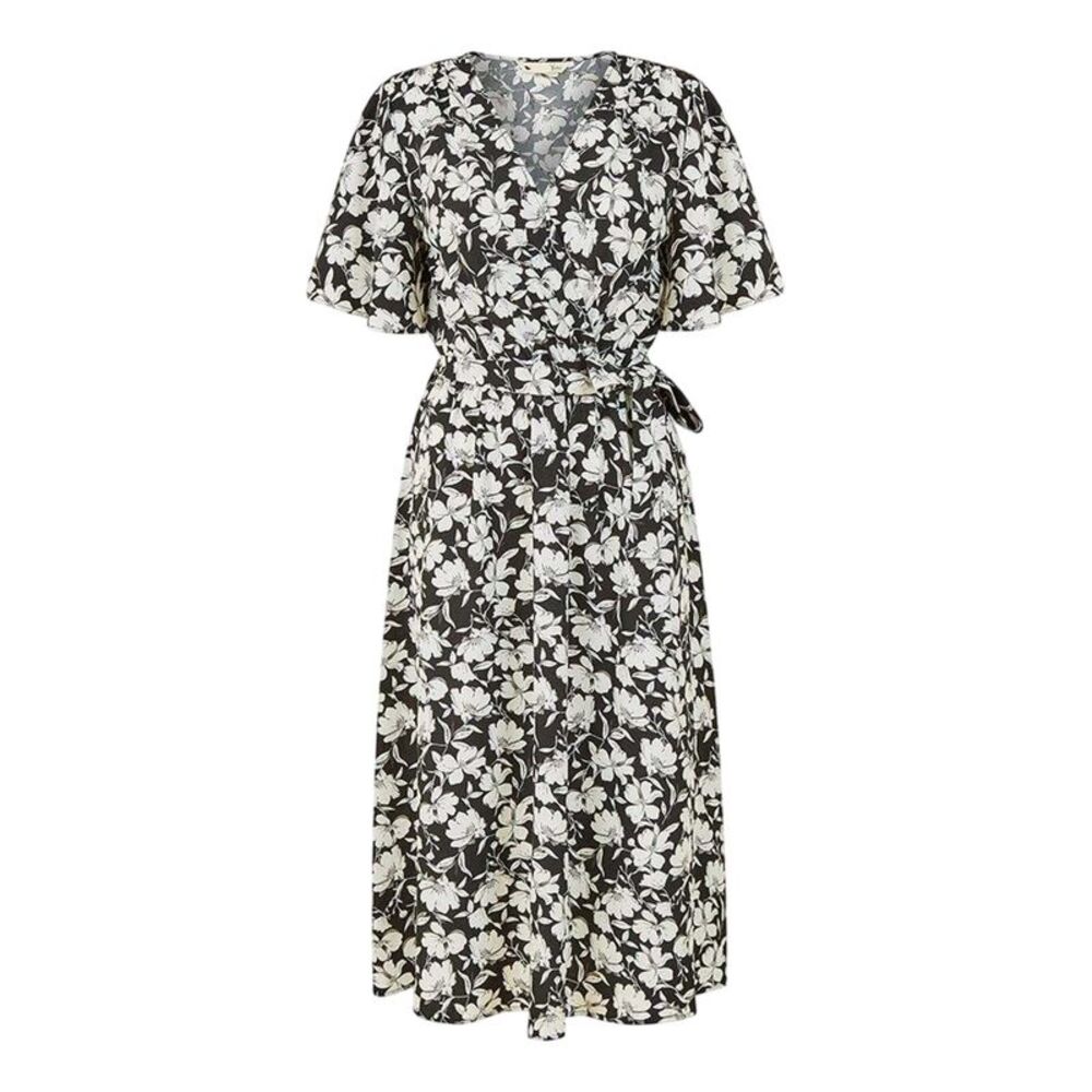 Yumi Womens/Ladies V Neck Wrap Dress / Black